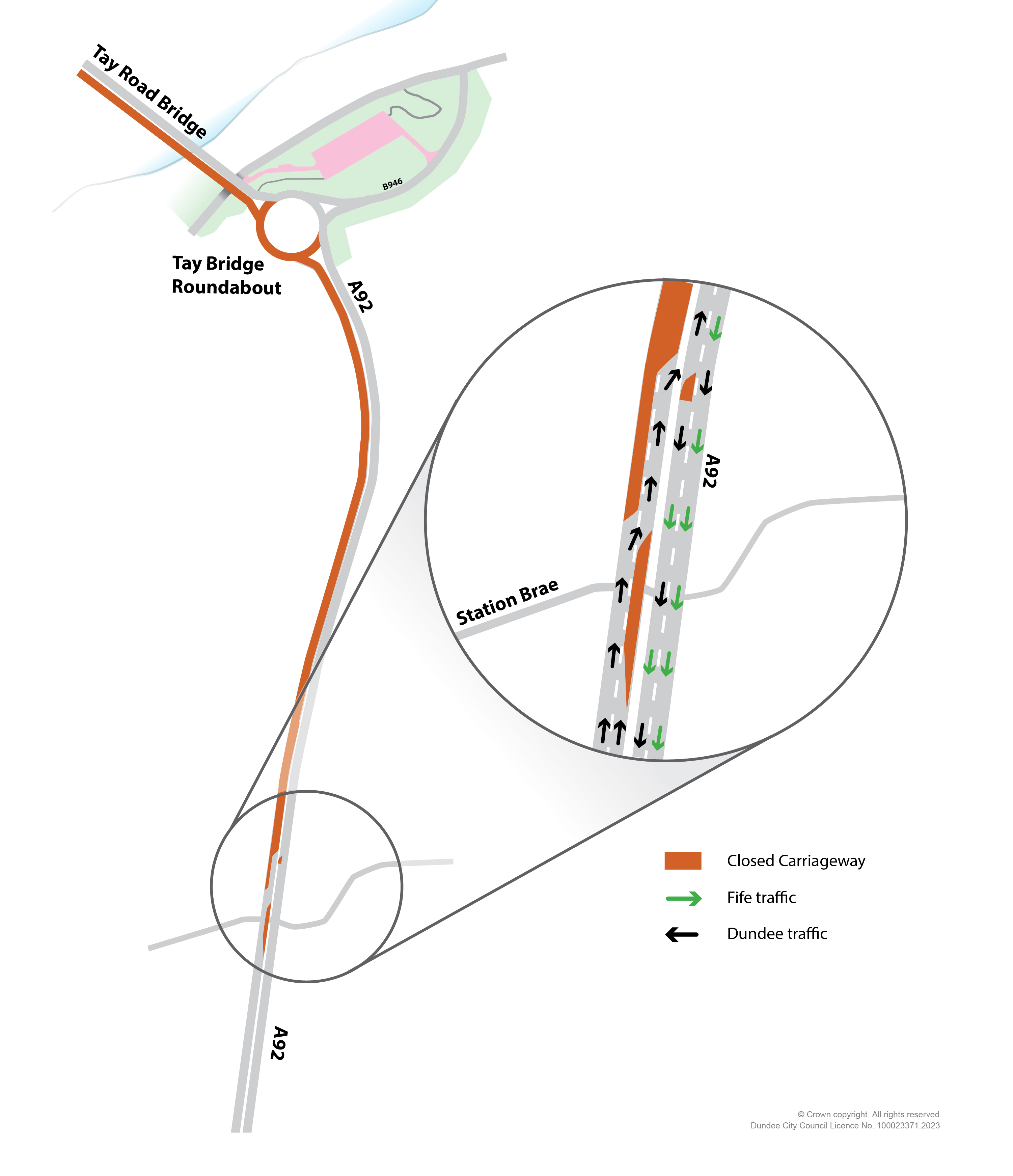 Contraflow A92