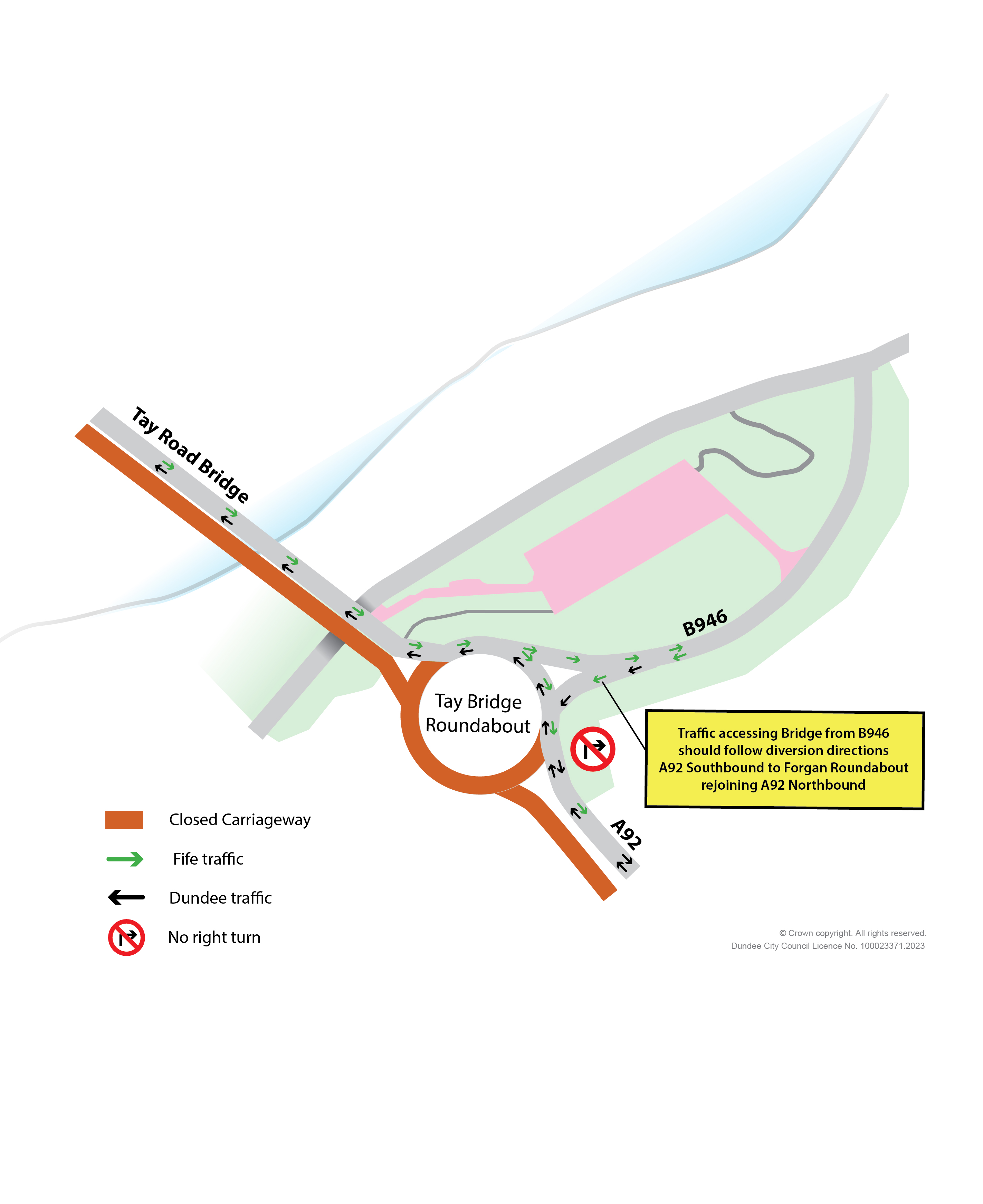 Contraflow roundabout